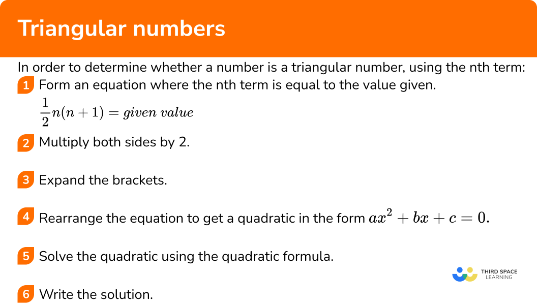 Explain how to work out if a number is a triangular number