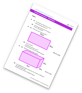 Compound Measures Worksheet