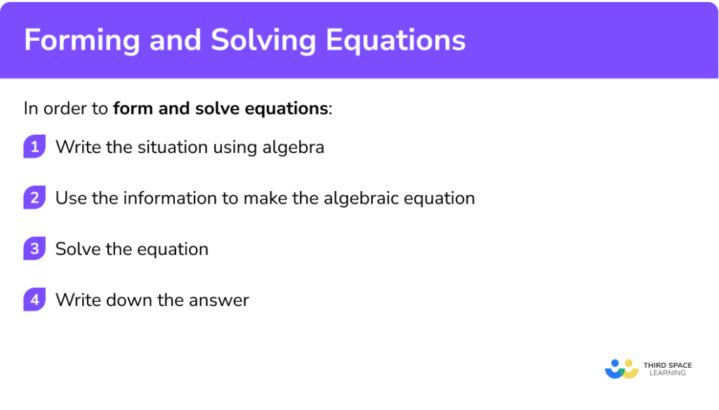 Forming And Solving Equations - GCSE Maths - Steps & Examples