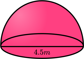 Hemisphere shape example 3