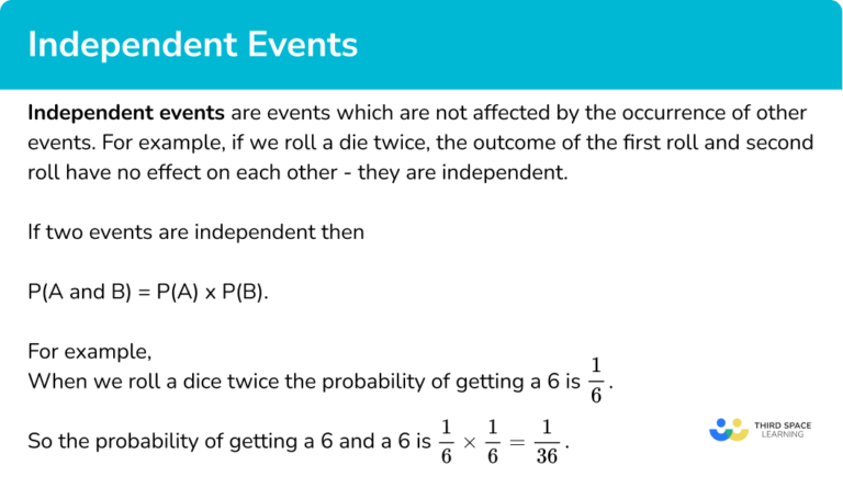 Independent Events - GCSE Maths - Steps, Examples & Worksheet