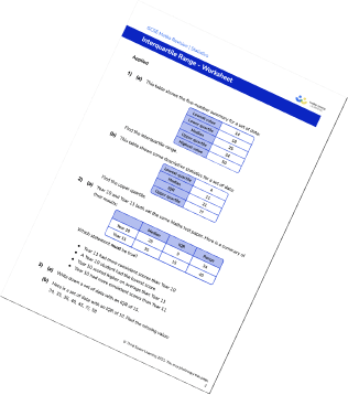 Interquartile Range Worksheet