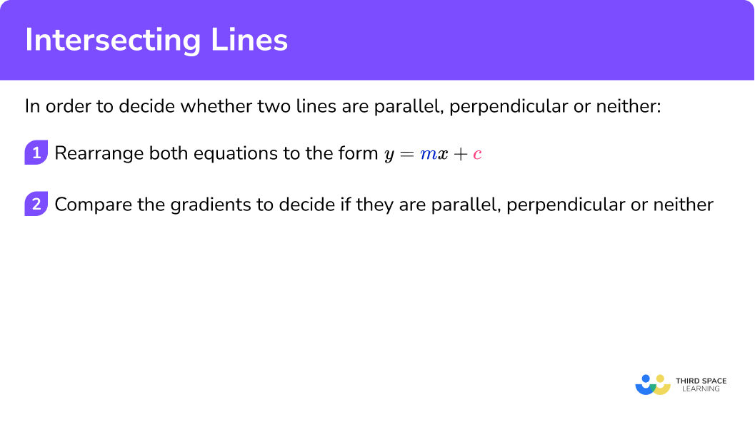 Explain how to show that lines are parallel or perpendicular