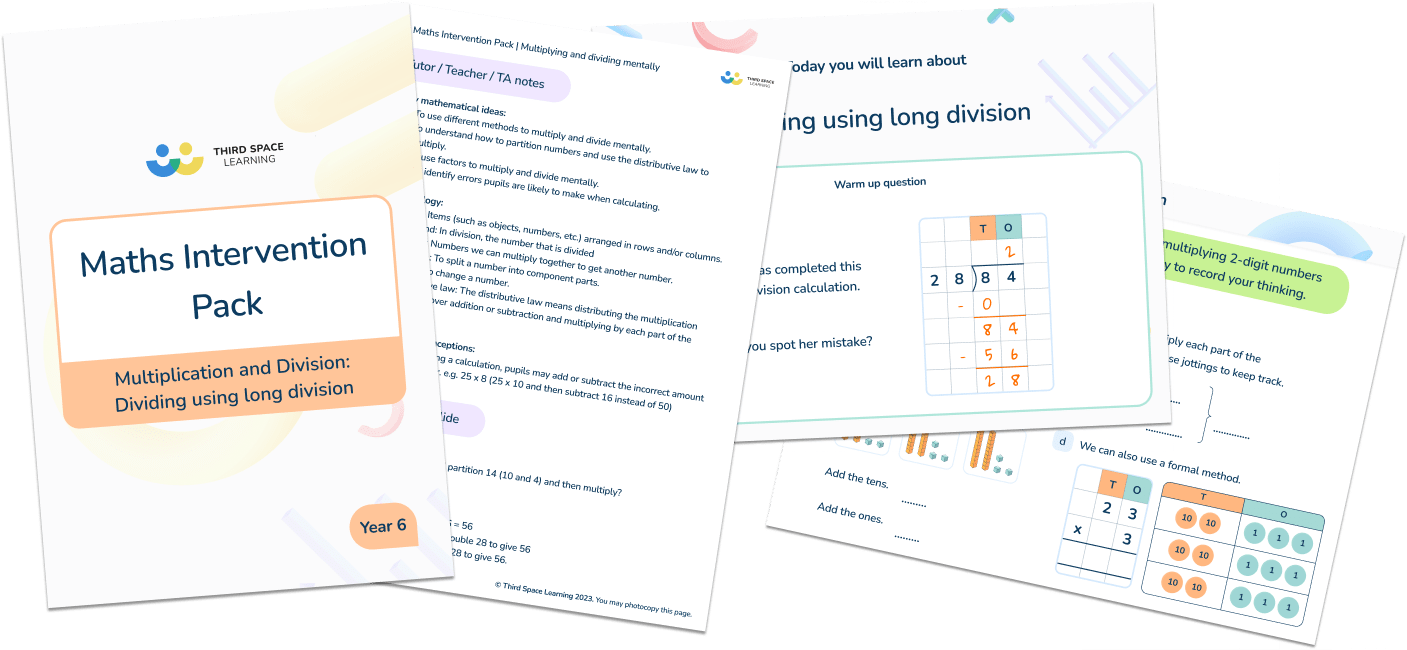 Maths Intervention Pack Multiplication and Division