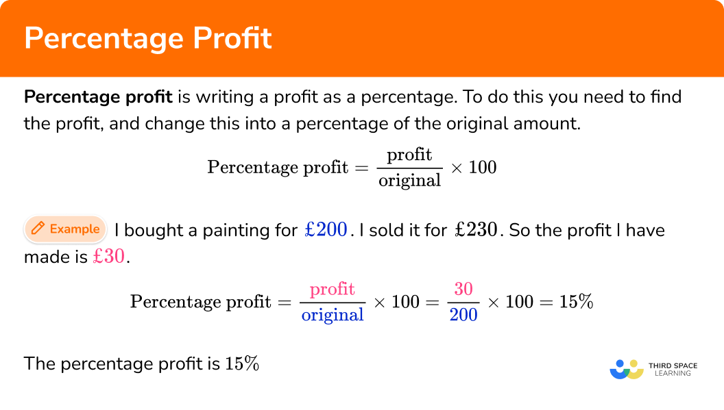 What is percentage profit?