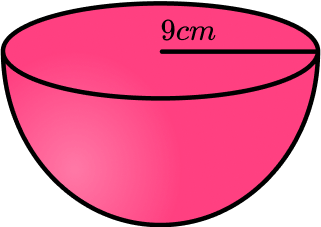 Surface area of a hemisphere example 5