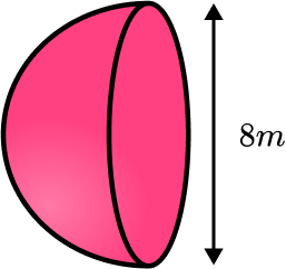 Surface area of a hemisphere gcse question 2