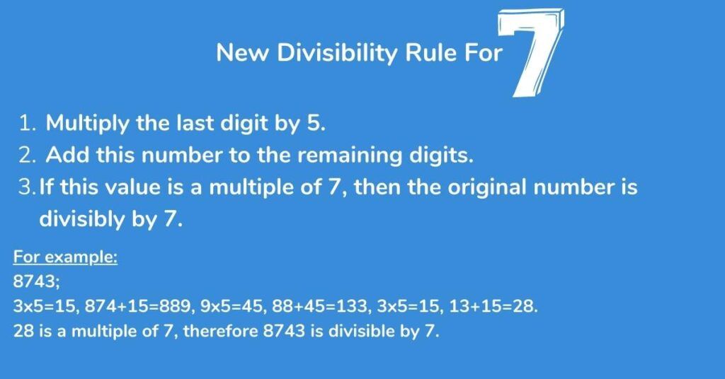 new divisibility rule for 7