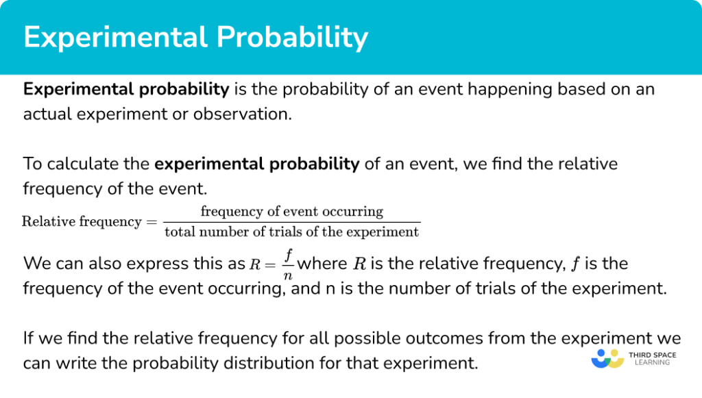 Experimental Probability GCSE Maths Steps Examples