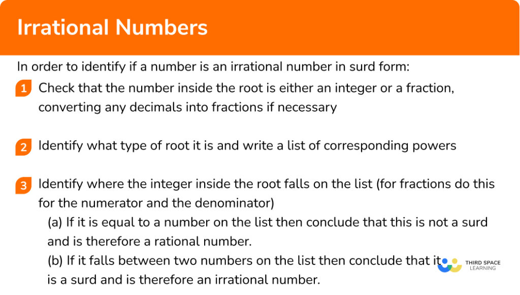 Irrational Numbers - GCSE Maths - Steps, Examples & Worksheet