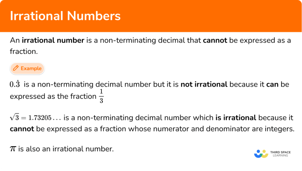 Irrational Numbers Gcse Maths Steps Examples And Worksheet 6352