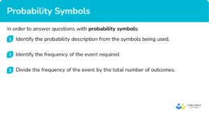 Probability Symbol - GCSE Maths - Steps, Examples & Worksheet