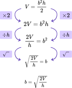 Rearranging formulae practice question 4 explanation