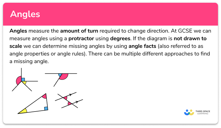 Angles GCSE Maths Steps Examples Worksheet