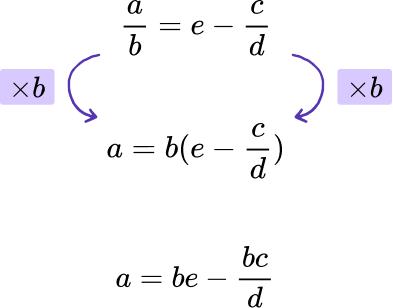 Changing the subject of a formula example 3 step 2 image 1