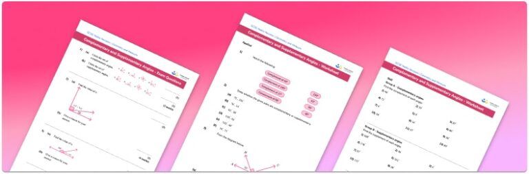 Complementary And Supplementary Angles Worksheet - GCSE Maths [FREE ...