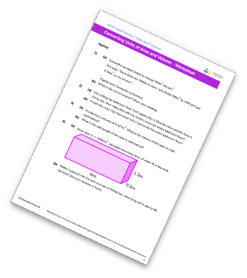 Converting Units Of Area And Volume Worksheet