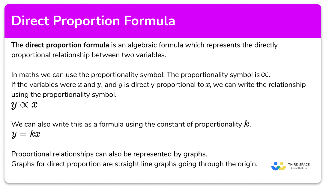 Direct Proportion Formula GCSE Maths Steps Examples