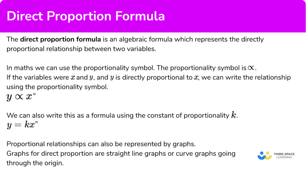 Direct Proportion Formula - GCSE Maths - Steps & Examples