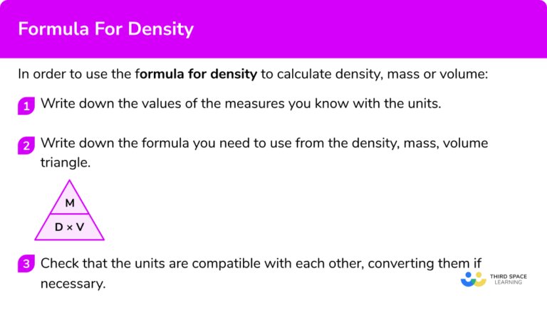 Formula For Density - GCSE Maths - Steps & Examples