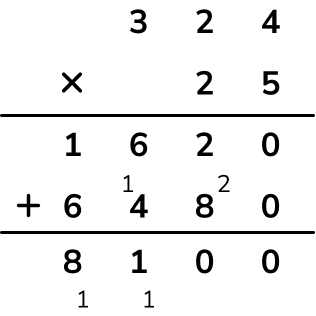 long multiplication compact example