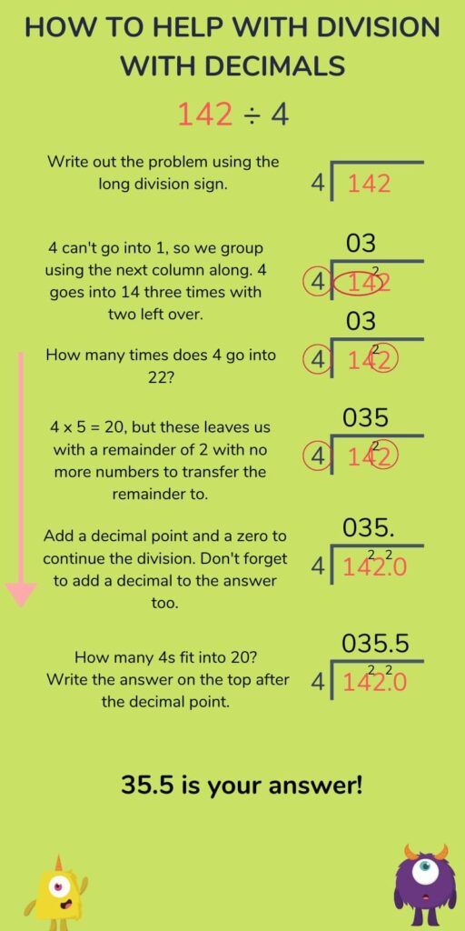 how to help with division with decimals