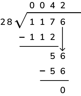 long division example for hard word problem