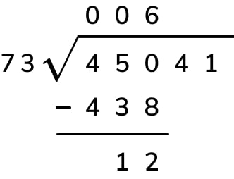 long division example subtract step