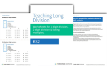 3 Long Division Worksheets for Year 3-6 Classes