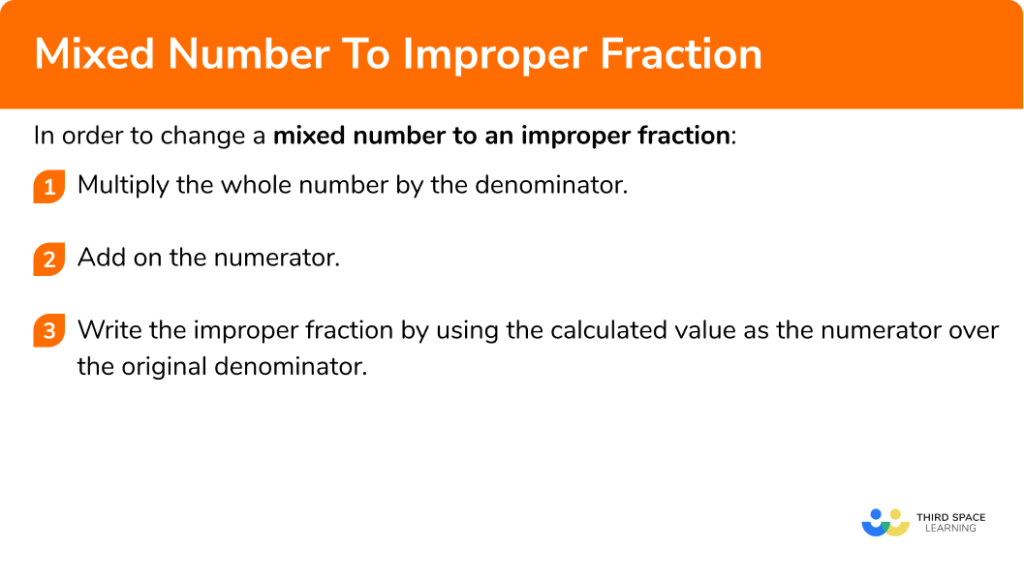 Mixed Number To Improper Fraction GCSE Maths Guide
