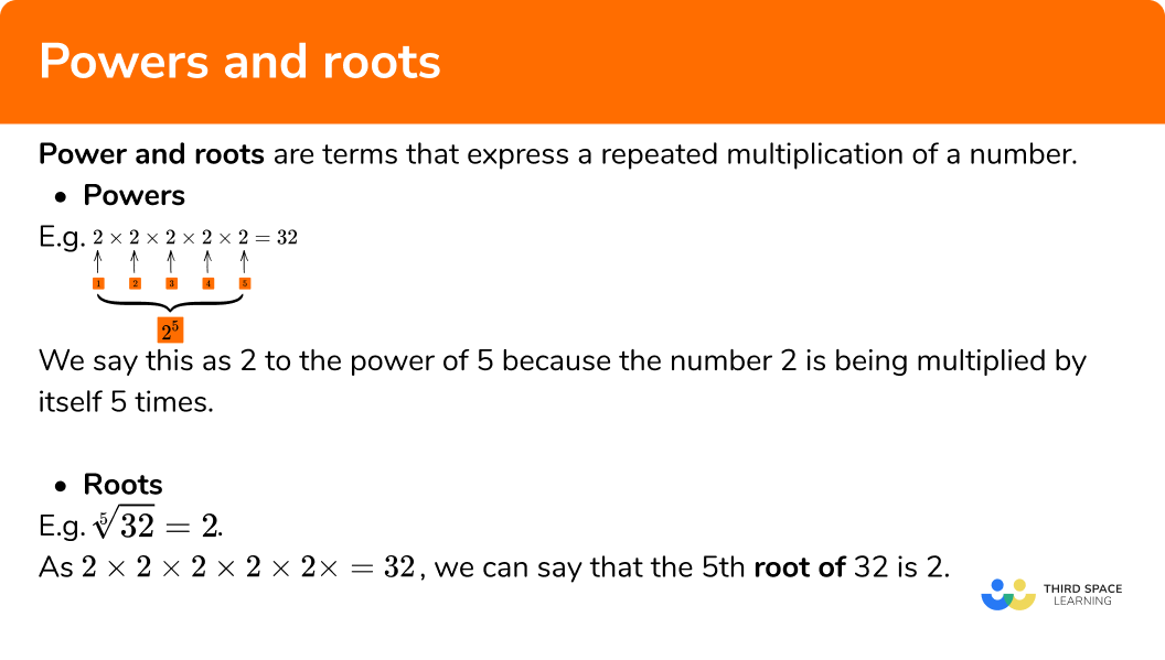Powers And Roots GCSE Maths Steps Examples Worksheet