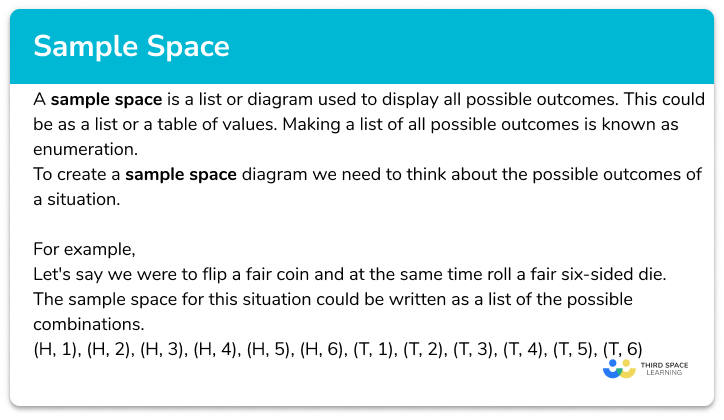 Sample space diagram