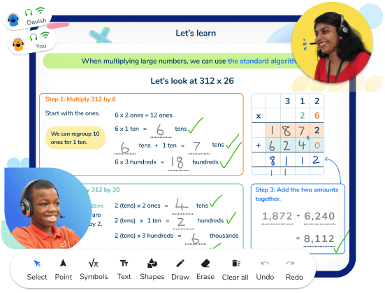 Example Third Space Learning 5th grade one-on-one meth tutoring slide 