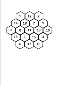 Algebra 3 in a row math game for 6th graders