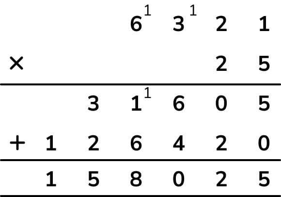 standard algorithm multiplication example question
