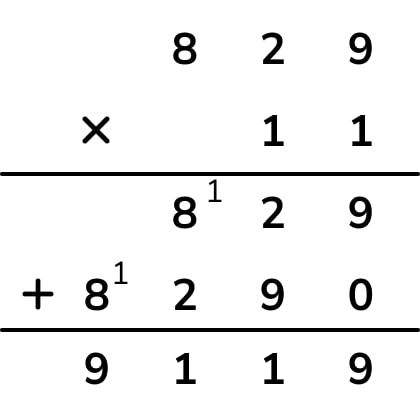 complete standard algorithm for multiplication example