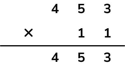 multiplication standard algorithm first step