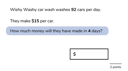 multistep worded problem for 5th graders calculating profit