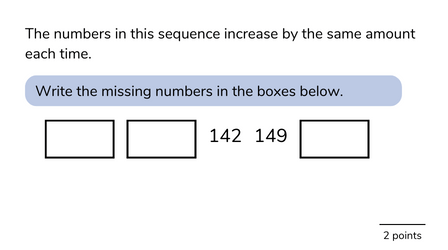 math question for 5th graders on sequences