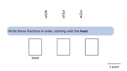 math question for 5th graders ordering question