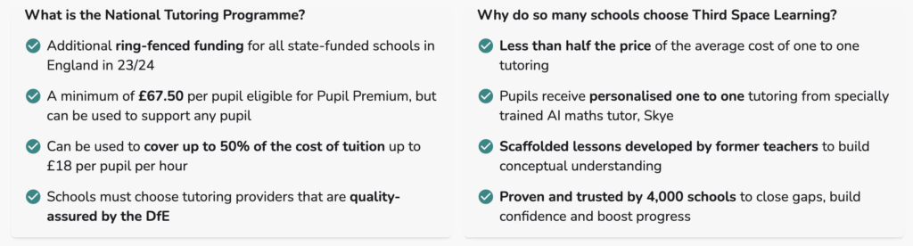 National Tutoring Programme: What is it and why choose Third Space learning?  