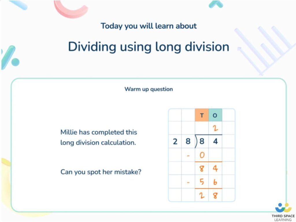 tsl lesson slide on long division