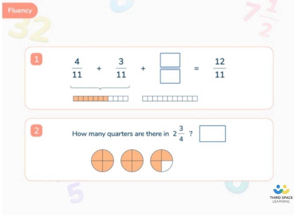 mixed number question slide