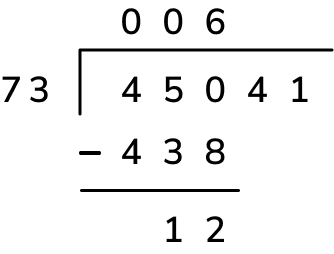 long division example using bus stop method subtract step