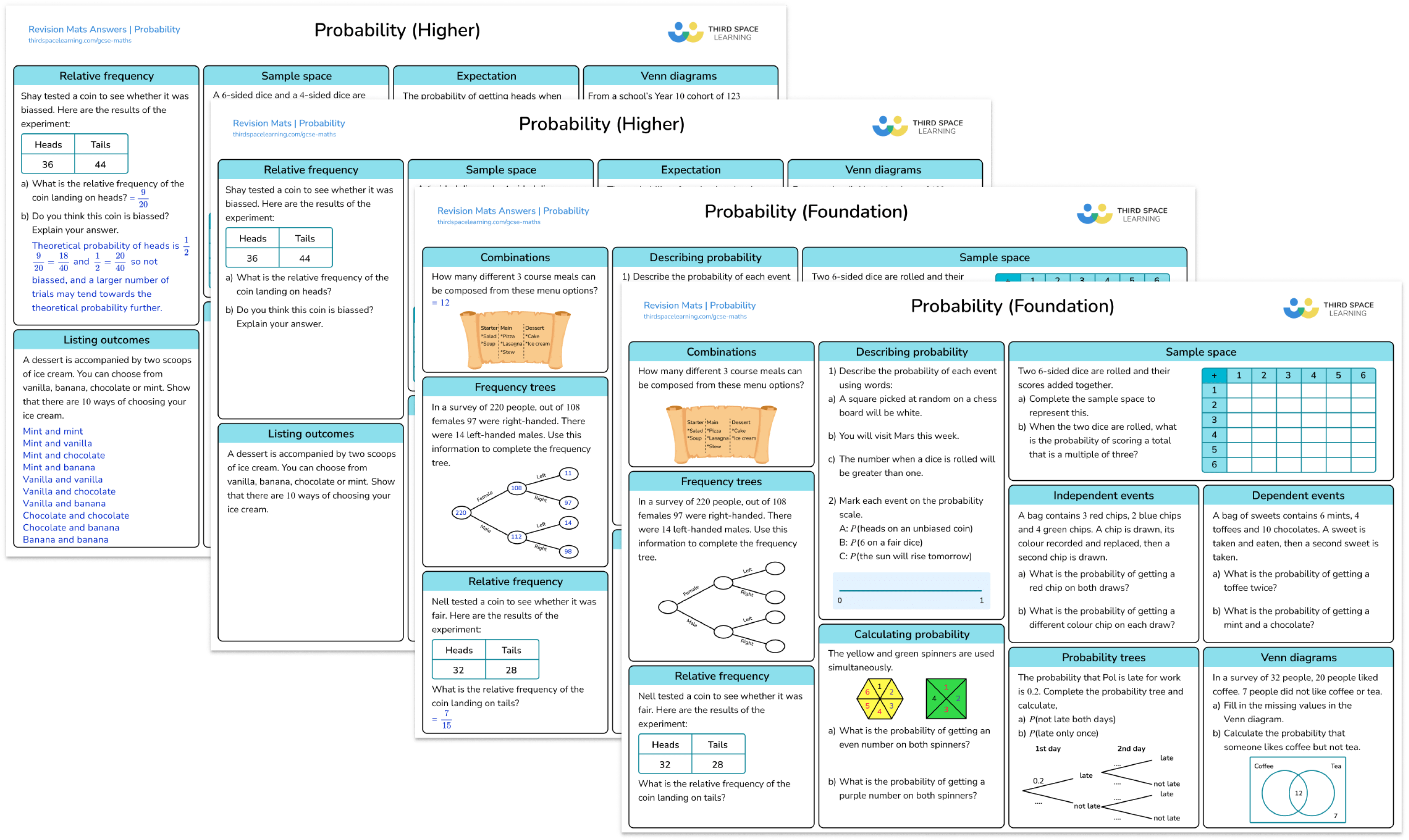 GCSE Probability – revision mats