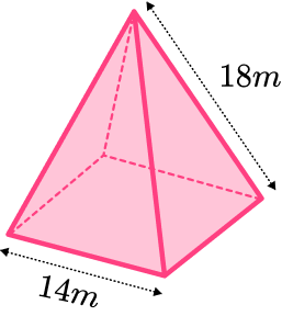 Volume of square based pyramid example 4 image 1