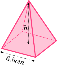 Volume of square based pyramid example 5