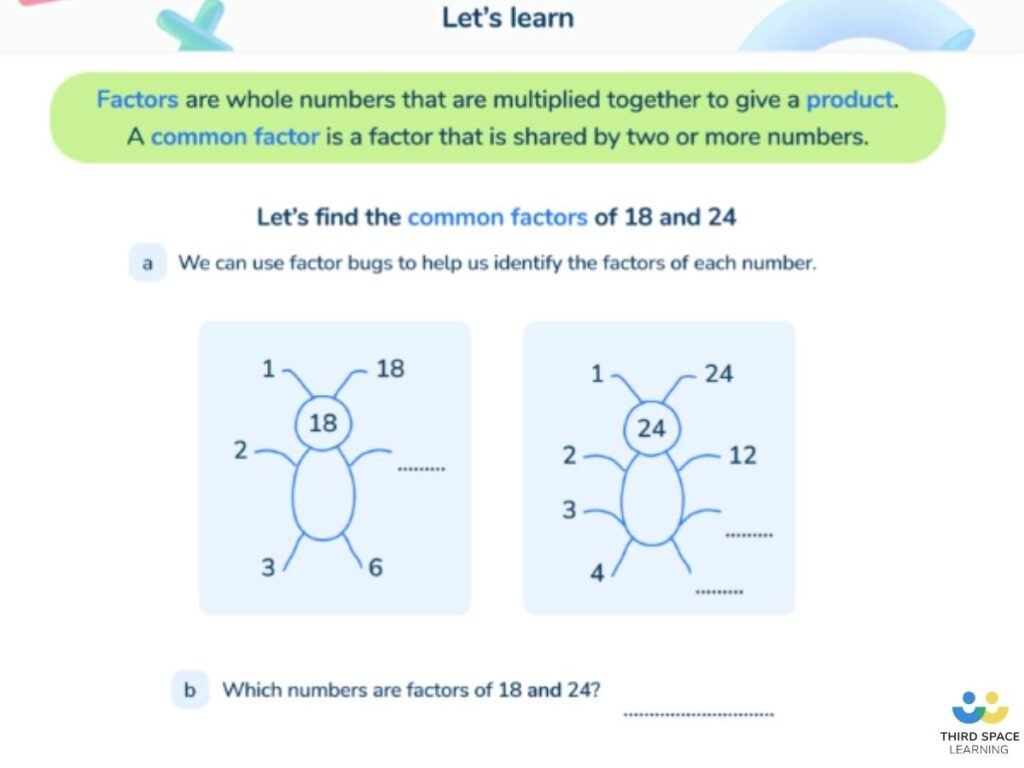 Highest Common Factor Table Method Elcho Table