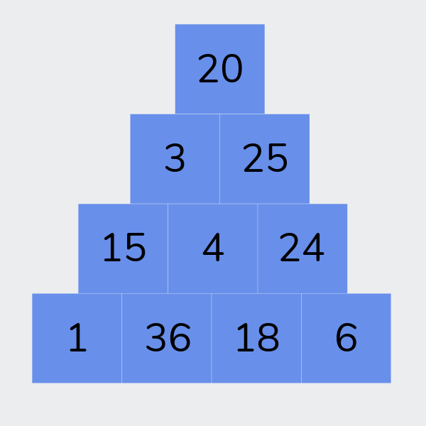 triangle tower dice math game