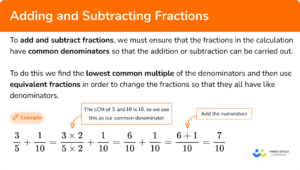 Adding And Subtracting Fractions - GCSE Maths